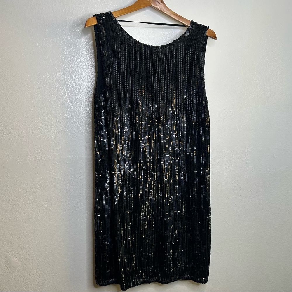 All Saints Black Sequin Mini Dress